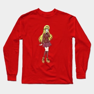 ANIME ELEGANT GIRL SCHOOL UNIFORM (RED) Long Sleeve T-Shirt